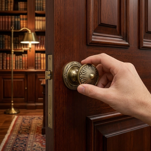 Heavy Duty Solid Brass <b>Door</b> <b>Knob</b> Antique Finish | Classic Vintage Main <b>Door</b> Handle | Premium Entrance Hardware for Home Decor - Product Image 5