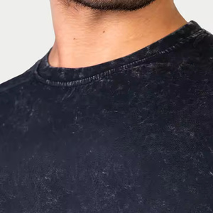 T-shirts décontractés pour hommes à manches courtes, col rond, coupe classique, 100% coton jersey, respirants, séchage rapide, personnalisables OEM - Product Image 3