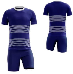 Men <b>Soccer</b> Uniforms Custom Football Jersey Striped Design Moisture Wicking Fitted Short Sleeve All Seasons Adult Sport Apparel - Product Image 1