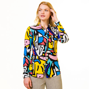 เสื้อใส่เที่ยวกลางคืนพิมพ์ลายสำหรับผู้หญิงเสื้อเบลาส์ไซส์ใหญ่พิเศษเสื้อเชิ้ตลำลองสำหรับผู้หญิง - Product Image 4