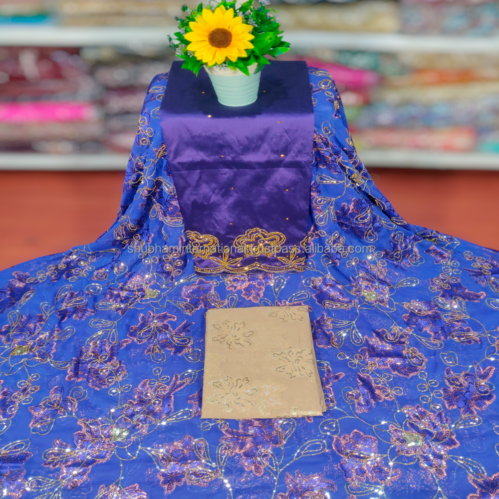 Verified Supplier Royal Blue And Gold Dress Handmade Afghan Heritage Outfit 