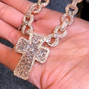 New Fashion Fine Jewelry Pendants & Charms Diamonds Unisex Hip Hop Style <b>Chain</b> Pendant with <b>Iced</b> <b>Out</b> Customized Diamond - Product Image 4