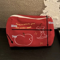 Sac élégant à thème de dessin animé brodé en forme de corne : un sac de maquillage imperméable, spacieux et structuré en 3D, et un organiseur portable