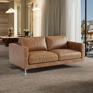 Luxury Mid Modern Leather <b>Sofa</b> Cushion Back Armrest Two Seat <b>Sofa</b> <b>Bed</b> Wooden <b>Frame</b> Eco-Friendly Villa Workshop Living Room - Product Image 3