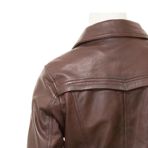 Custom Logo Design Ladies Biker Genuine Sheepskin Leather Jacket Waterproof Filled Breathable All Seasons Cotton Lined - Product Image 2