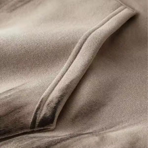 Sweat à capuche pour homme en molleton de coton mélangé, anti-plis, coupe-vent, délavé à la pierre et à l'acide, vêtement d'hiver tendance, grandes tailles - Product Image 3