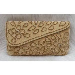 Bolso de cuentas indio hecho a mano, colorido, de lujo, artesanal étnico, con asa de baguette de cuentas de cristal, duradero, estilo moderno, para fiestas informales - Product Image 1