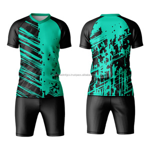 2025 vente en gros uniforme de football conception personnalisée ensemble de vêtements d'équipe tissu en maille évacuation de l'humidité tenue de sport OEM ODM fabricant - Product Image 4