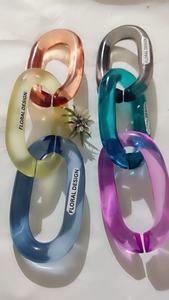 โซ่อะคริลิกเรซิ่นขนาดใหญ่สำหรับตกแต่งผนัง งานแฮนด์เมด โซ่เรซิ่นตกแต่งผนัง  ชิ้นส่วนโซ่ตกแต่งผนัง  กำลังเป็นที่ต้องการอย่างมาก - Product Image 3