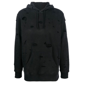 Sudadera con Capucha para Hombre, Estilo Urbano, Corte Regular, 100% Algodón, Felpa Gruesa, Hombros Caídos, Bordado, Lavado Ácido, Color Sólido, Invierno - Product Image 3