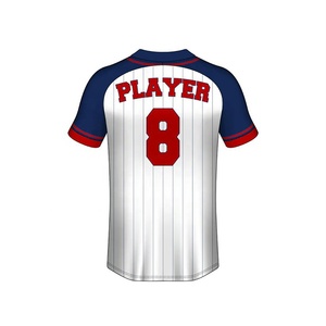 Camisetas de béisbol personalizadas de primera calidad Diseño de rayas retro con patrón 3D personalizado para equipos Clubes Ligas - Product Image 4