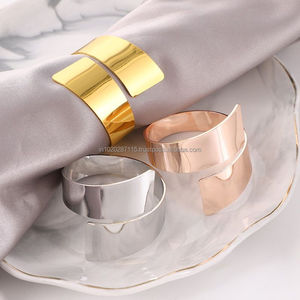 Elegant decorative <b>rustic</b> metal napkin ring for farmhouse <b>dining</b> <b>table</b> <b>settings</b> during family gatherings special celebrations - Product Image 5