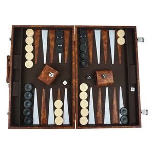 Wholesale High-Quality Customized Professional Luxury Blue Leather Hand Made <b>Backgammon</b> Game <b>Set</b> Gift Box - Product Image 1