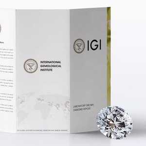 แหวนเพชร CVD รับรองโดย IGI แหวนเพชรเพาะเลี้ยงในห้องปฏิบัติการ รูปทรงคุชชั่นและฮาล์ฟมูน แหวนแต่งงานเพชรสร้างในห้องปฏิบัติการ - Product Image 6