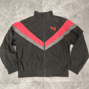Men's Black Red Gray Windproof <b>Racer</b> <b>Jacket</b> With Heart Embroidery Zipper Front Sporty Style Autumn Wear - Product Image 5