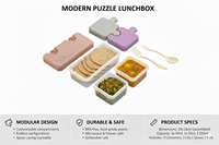 Boîte à lunch pour enfants, nouveau-nés, sans BPA, chauffable, anti-fuite, passe au lave-vaisselle, pour l'école, la maison et la cuisine, 3 compartiments