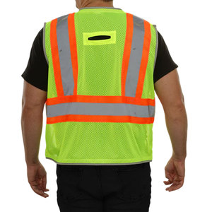 Men Breathable Windproof High Visibility Reflective Safety Vest Jackets Polyester Workwear Construction Traffic Outdoor Vest - Product Image 2