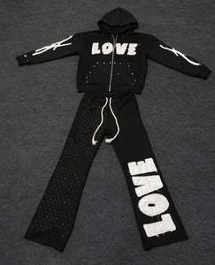 Fabricant de vêtements, veste et pantalon réfléchissants de haute qualité sur mesure, ensemble de survêtement de jogging deux pièces pour femmes, ensemble de survêtement pour hommes - Product Image 3