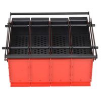 Machine à briquettes de papier rouge en acier 15x12.2x7.1 pouces pour cheminées, design moderne, finition thermolaquée