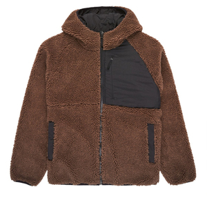 Wholesale Custom Full Zip <b>Sherpa</b> Fleece Jacket Winter Warm Trendy Oversized Fluffy Outerwear Contrast Chest Pocket <b>Sherpa</b> <b>Hoodie</b> - Product Image 4