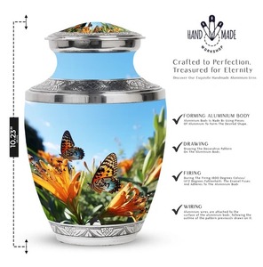 Black Phoenix Design Adult Memorial Cremation <b>Urn</b> <b>Ashes</b> Container Custom Design Classic Large Aluminum <b>Urn</b> <b>For</b> Adult Human <b>Ashes</b> - Product Image 6