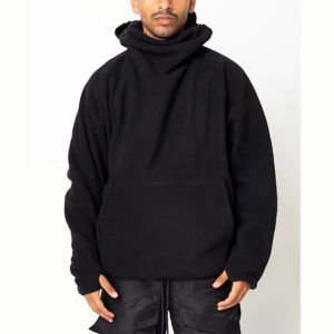 Sudadera con Capucha de Sherpa Ultra Suave para Hombre, Diseño 2026, Estilo Ninja Personalizado con Estampado en Relieve, Balaclava de Algodón - Product Image 3