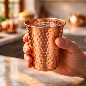 Termo de vacío de vidrio hecho a mano con cobre 100% puro, acabado mate, aislamiento térmico de 6-12 horas, portátil - Product Image 2