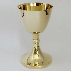 Cáliz de Latón Chapado en Oro para la Comunión, para Celebraciones Sagradas de la Iglesia - Product Image 5