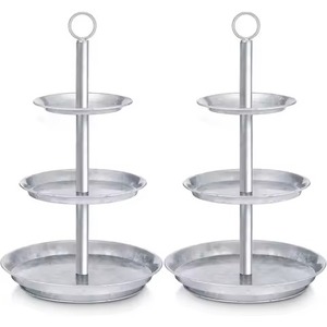 Contemporary Living Metal <b>3</b> <b>Tier</b> <b>Cake</b> <b>Stand</b> Dessert Display Holder Cupcake Tray Table Decor - Product Image 1