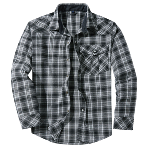 Chemise en flanelle à carreaux pour homme, style western, 100% coton, décontractée, à manches longues, à bouton unique, taille américaine, hiver 2025, écologique - Product Image 3