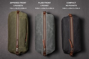 Leather Canvas Toiletry Bag Travel Organizer Waterproof Cosmetic Dopp Kit Large Capacity Travel <b>Case</b> LCTB-0054 - Product Image 3