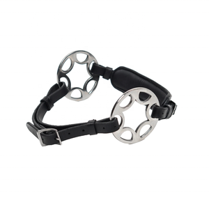 บิตม้าหนังแท้ Tough Tack Hackamore พร้อมห่วงสแตนเลสและสายรัดปรับได้ - Product Image 1