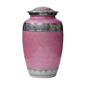 Urnes funéraires en aluminium en forme de goutte d'eau avec gravure magnifique, finition en étain et couleur blanc cassé, fournitures funéraires en métal. - Product Image 5