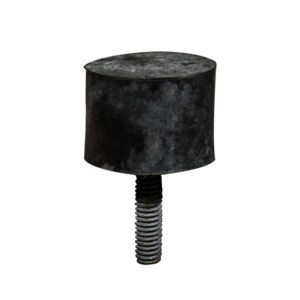 Amortisseur en caoutchouc 2 broches 150 mm, capacité de charge élevée, marque CMK, noir, pour pont roulant, emballage en boîte, durable - Product Image 1