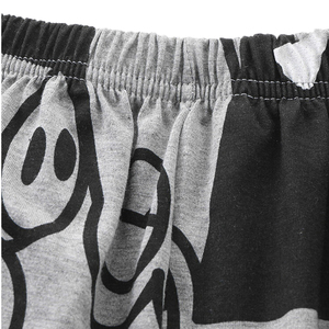 Ensemble de pyjamas d'été décontractés brodés pour hommes FASMIC en Spandex/Coton, col rond, manches courtes, respirant, style vintage uni - Product Image 5