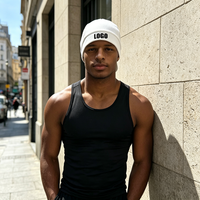 Casquette de cyclisme unisexe à bas prix en stock, imprimée avec logo, en polyester haute performance, bonnet de sport personnalisé