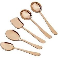 Juego de Cubiertos Metálicos Contemporáneos para Servir Ensaladas, Cuchara y Tenedor Decorativos para Buffet y Comedor de Hotel - Product Image 2