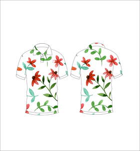 Camisa Polo Roja con Estampado Floral para Hombre, Camiseta de Verano de Manga Corta, Cuello Casual con Botones, Transpirable y Ligera - Product Image 6