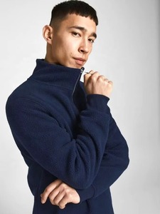 Warm Polar <b>Sherpa</b> Long Hooded <b>Fleece</b> <b>Men's</b> <b>Jacket</b> with Zip Pocket Custom Hunting Waterproof Reflective Thin Windproof - Product Image 6