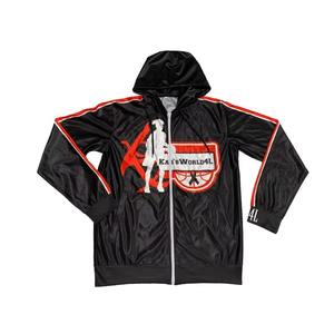 Conjuntos deportivos personalizados para hombre de poliéster con parches, chaqueta de nailon con cremallera y pantalones jogger, conjuntos de gimnasio unisex, chándal cortavientos de nailon. - Product Image 5