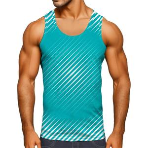 Camiseta sin mangas para hombre en hermosos colores, personalizada, de secado rápido, cómoda, 100% algodón tejido, ropa de gimnasio para un estilo casual. - Product Image 5