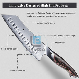Cuchillos de Chef Hechos a Medida de Primera Calidad, Acero Inoxidable y Madera, Duraderos, Ecológicos, Diseño Moderno, en Stock - Product Image 2