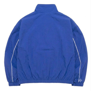 Conjunto Deportivo Premium para Hombre en Nailon Azul, Estilo Deportivo de Color Sólido, Chaqueta con Cierre y Pantalones de Poliéster Transpirable con Logotipo Estampado - Product Image 3