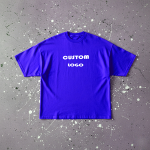 Custom Men's Blank <b>Box</b> Cut Tee Shirt Heavyweight 100% Cotton TShirt Oversize <b>Drop</b> Shoulder Boxy Fit Crop T-shirt Men - Product Image 3