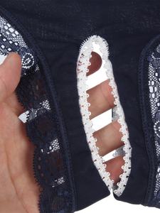 <strong>Mens</strong> See-Through <strong>Crotchless</strong> Briefs Low Rise Lace Trim Underpants Sissy Underwear Tight <strong>Panties</strong> - Product Image 4