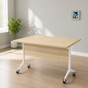 Modern <b>Foldable</b> Wood School Training Table with TRH Leg Durable Multipurpose Design for <b>Office</b> School Hotel or Workshop Use - Product Image 1