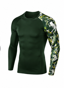 เสื้อแรชการ์ดแขนยาวแบบยูนิเซ็กซ์ สีฟ้า ลายพิมพ์นามธรรม แห้งเร็ว ระบายอากาศได้ดี ผลิตจากโพลีเอสเตอร์/สแปนเด็กซ์ 300 กรัม เสื้อว่ายน้ำ - Product Image 2