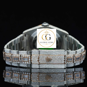 Reloj de Diamantes Plateado Personalizado con Movimiento Mecánico, Resistente al Agua 30 bar, para Uso Corporativo y Diario, Suministro Directo de Fábrica - Product Image 6