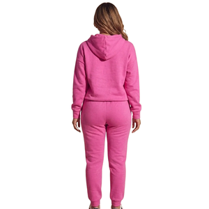 Womens Pullover Hoodie Tracksuit <b>Two</b> <b>Piece</b> Casual Fleece <b>Lounge</b> <b>Set</b> Relaxed Fit Elastic Waist Cuffed Activewear Workout Outfit - Product Image 2