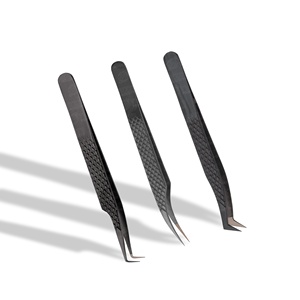 Meilleures ventes de pinces à cils diamantées faciles à utiliser avec pointe pointue pour extensions fabriquées en gros - Product Image 2